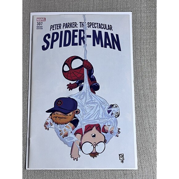 SDCC 2018 Peter Parker The Spectacular Spider-man #307 Skottie Young Variant - Picture 1 of 15